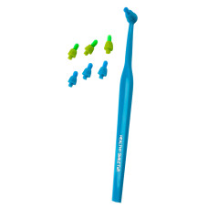 Healthy Smile Tuft монопучкова зубна щітка з додатковими насадками 7 шт, Голуба